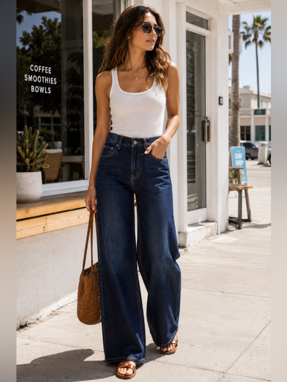 Billabong NWT High Rise Wide Leg Jeans Dark Wash Women’s Size 27